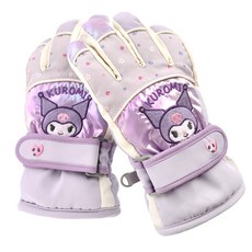 Sanrio 兒童 Kuromi 閃亮冬季手套雙手套裝 NGHKG50203