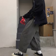 엘쏘 베이직 아메카지 와이드 팬츠