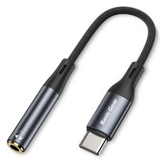 베이직기어 C타입 to 3.5mm 이어폰 젠더 CS200, 그레이, 1개, 15cm