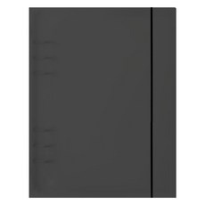 리코즈 A5 PP 하드바인더 커버 6공, 블랙, 1개