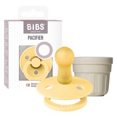 BIBS 컬러 천연고무 노리개 쪽쪽이 + 전용캡 세트, 2단계, 페일버터, 1세트 2단계, 페일버터(쪽쪽이), 랜덤발송(전용캡), 1세트