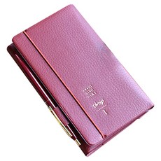 PLEPIC 雙商務筆記本型名片盒, 酒紅色, 1個
