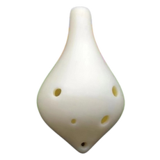 JK 高品質防碎 6 孔中音 C 陶笛，適合初學者, 長嘴灰白色, 單品, 1個