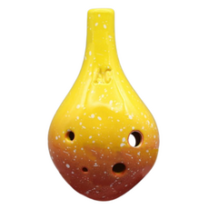JK星空6孔中音C陶笛, 長茅斯（橙色), 單品, 1個