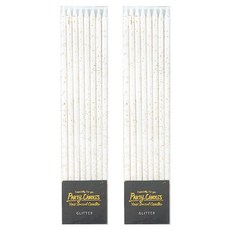your Candle 優質長生日蠟燭 + 支架套裝, 原創閃光金, 2組, 2g