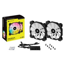 CORSAIR 海盜船 iCUE 系統冷卻器低噪音 140mm 風扇 / SP140 RGB ELITE - 雙風扇 2p, 黑色, 1個