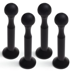 손잡이세상 NC가공 도어 스토퍼 블랙, 4개