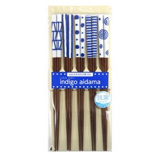 AOBA A B indigo 아이다마 천연목 젓가락 5종 세트, 인디고, 1세트 인디고, 1세트
