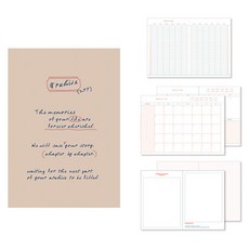 모노라이크 B6 아카이브 247 6개월 다이어리, 1 Beige, 1개