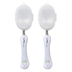 키친유 아동용 미피 웨이브 스텐 스포크 + 케이스 세트, 혼합색상, 2세트, 단품