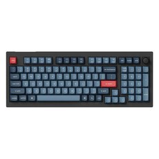 키크론 V5 MAX 유무선 RGB 기계식 핫스왑 키보드 EN, 카본블랙, V5M-D1, 적축