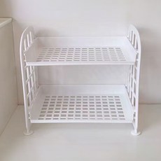 앞날창창 다용도 2단 선반, 화이트, 1개 화이트, 1개