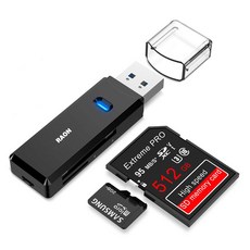 라온 USB 3.0 블랙박스 SD카드 멀티카드리더기, CR-200A, 블랙, 1개