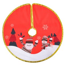 Atihom金邊雪人樹地板墊裙, 1個, JJ3-19