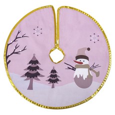 Atihom金邊雪人樹地板墊裙, 1個, JJ3-21