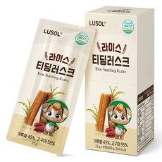 루솔 유아용 라이스 티딩러스크 4p, 88g, 1개, 혼합맛(고구마/가루쌀)