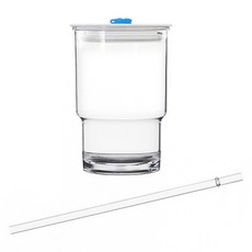 내열 원캡 보라보라 텀블러 + 캡 + 마개 + 트라이탄빨대 세트, 화이트 + 블루, 473ml, 1세트 화이트 + 블루, 1세트