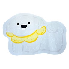 뷰레이터닷컴 빨아쓰는 욕실 주방 강아지 규조토 발매트, 화이트 비숑