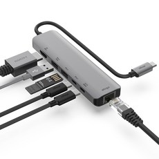 엘라고 6in1 USB C타입 HDMI 8K 멀티 허브 어댑터, 다크그레이, 1개