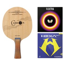 PSC內力碳FL桌球拍+桌球拍膠皮組合Flextra+Hexapro1組, 1組, 單品