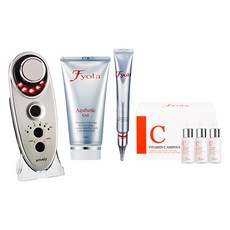 Lotts 앤블리 피부 마사지기 + 휘욜라 에스테틱 젤 150ml + 비타민C 앰플 10ml x 3p + 토탈솔루션 크림 세트, ENVELY, 실버