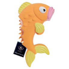 DING DONG PET 狗狗鯉魚乳膠玩具, 1個, 橘色