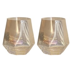 샤이닝 오로라 언더락 카페 유리컵 300ml, 2개
