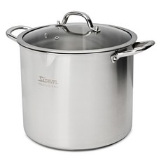 Sisem 電磁爐適用304不鏽鋼鍋底3層深鍋, 銀, 28cm, 1個