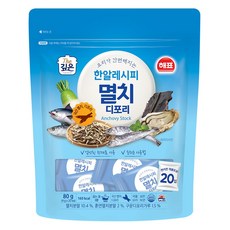 해표 한알 레시피 멸치 디포리 20p, 80g, 1개