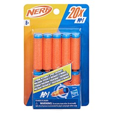 NERF 樂活打擊 Hasbro N系列N1玩具槍飛鏢補充 20, 1個, 混色