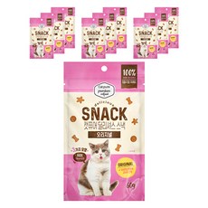 캣퓨어 고양이 딜리셔스 스낵, 10개, 60g, 오리지널