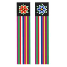 인디케이 오방 단청 전통 스티커 2종 x 25p 세트, 혼합색상, 1세트
