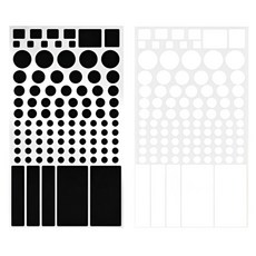 라이프팁스 LED 공유기 불빛 차단 암막 스티커, 블랙 + 화이트, 1세트 블랙 + 화이트, 1세트