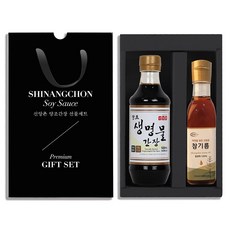 신앙촌 자연을 담은 참기름 220ml + 양조간장 500ml 선물세트, 1세트