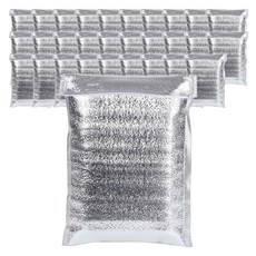 다용도 부착형 은박 보냉백 4cm 50p 세트 25 x 30 cm, 실버, 1세트