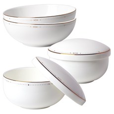 HANKOOK CHINAWARE 單餐器皿組, 金色願望, 1組, 空氣 2p+空氣蓋 2p+處理 2p