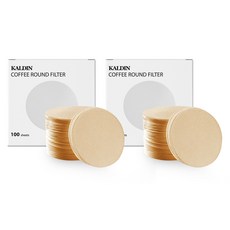 칼딘 모카포트 포터필터 여과지 더치커피기구 올 라운드 필터 브라운 56mm, 2개, 100개입