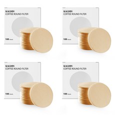 칼딘 모카포트 포터필터 여과지 더치커피기구 올 라운드 필터 브라운 58mm, 4개, 100개입