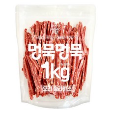 모모펫 강아지 멍묵멍묵 마블링 대용량 간식, 1개, 1kg, 오리슬라이스 1개, 1kg, 오리슬라이스