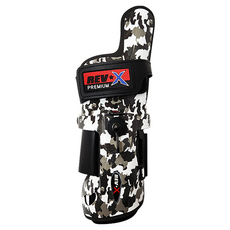REV-X Roadfield優質蛇紋迷彩保齡球護腕 左側, 1個, 黑色+灰色+卡其色+白色