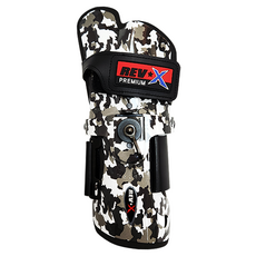 REV-X Roadfield優質猛犸象保齡球護腕 右手, 黑色+灰色+卡其色+白色
