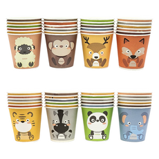 EziBaby Easy&動物紙杯 184ml, 1組