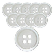 동대문단추왕 고급 리얼 자개 일반테 단추 10mm, TR 화이트, 10개 TR 화이트, 10개
