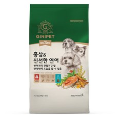 정관장지니펫 강아지 홍삼 앤 신선한 연어 기능성 사료, 관절+장건강, 1.2kg, 1개 관절+장건강, 1.2kg, 1개