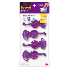 3M Scotch 3M透明雙面膠帶補充 8.4mm*8m 017 4入, 紫色, 1個