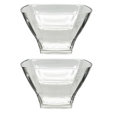 다이아글라스 스테파니 유리 사각 샐러드볼 1350ml, 투명, 2개 01.스테파니사각볼 1350ml 2P, 2개