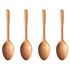 글로벌티엔티 느티나무 원목 숟가락 4인용, 우드, 4개, 단품