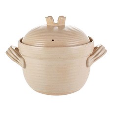 ONE TWO POT 萬土燒 日式雙蓋砂鍋/陶鍋/炊飯鍋 米白款 3L, 1個