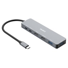 모비큐 C타입 6포트 맥북 듀얼 모니터 4K USB 5G 100W PD 멀티 허브 EM-62HP, 1개 1개