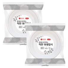 롯데이라이프 환경을 생각하는 착한 접시 180mm, 10개입, 2개